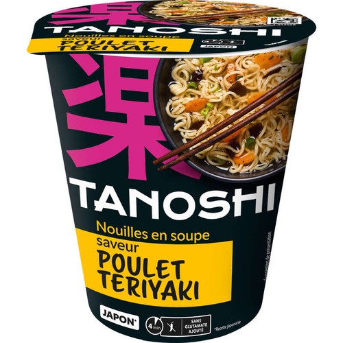 Tanoshi Japon Nouilles japonaises saveur poulet teriyaki 65g