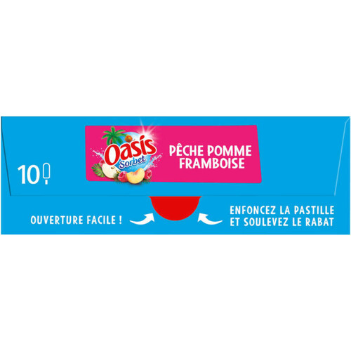 Oasis Sorbet pêche pomme framboise 400g