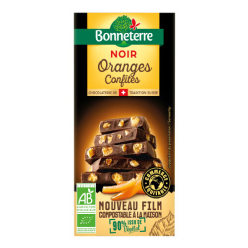 [Par Naturalia] Bonneterre Chocolat Noir Aux Oranges Confites Bio 100g