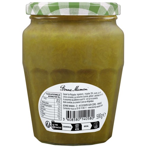 Bonne Maman Compotée Rhubarbe 590g
