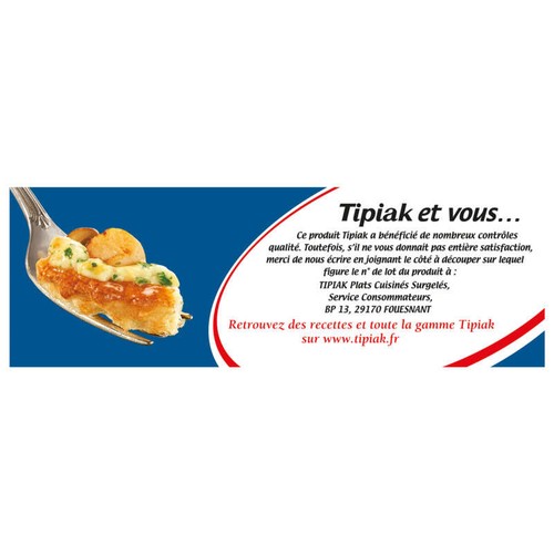 Tipiak 2 Feuilletés Saint-Jacques Sauce Beurre Persillé 240G
