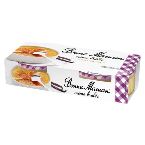 Bonne Maman Crème Brûlée à la Vanille Naturelle 2x100g