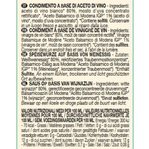 Toscoro Condiment Balsamique blanc 50cl
