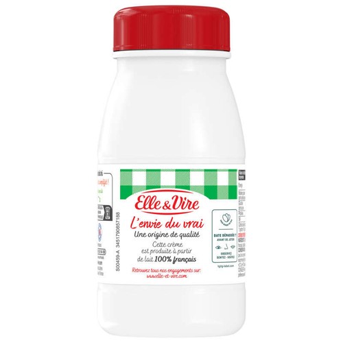 Elle & Vire Crème Entière Fluide À La Crème De Normandie 2x25cl