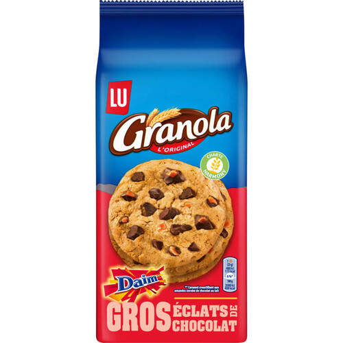 Granola Cookies aux gros éclats de Chocolat et Daim 184g