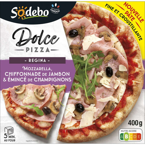 Sodebo Pizza Dolce Regina Jambon Champignons 400g