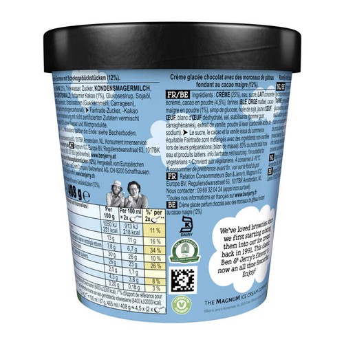 Ben & Jerry's Glace en Pot Chocolate Fudge Brownie 408g