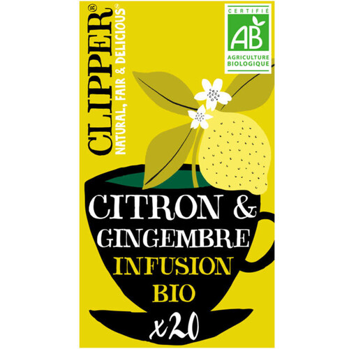Clipper Infusion Citron & Gingembre Bio 50g