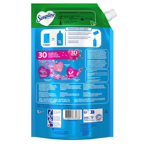 Souline Adoucissant Grand Air Doypack x48 Lavages 1L