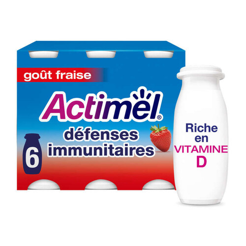 Actimel Yaourt À Boire Fraise 6x100g