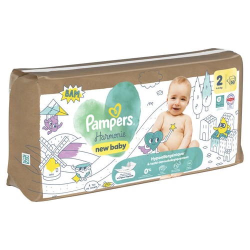 Pampers Harmonie Ed Limitée Taille 2 - 4kg-8kg – x50 Couches