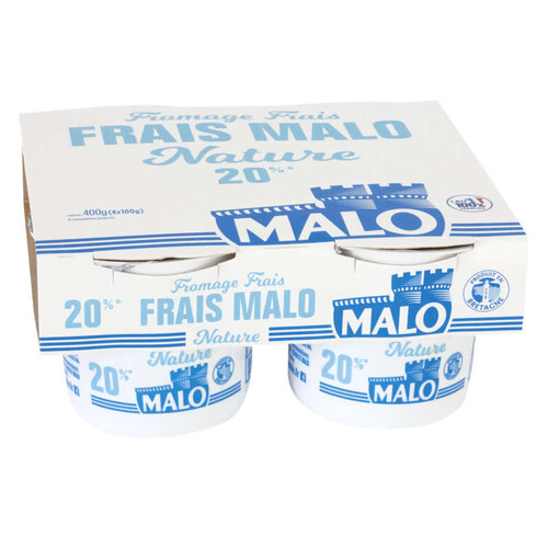 Malo Fromage Frais 20 % nature 4x100g