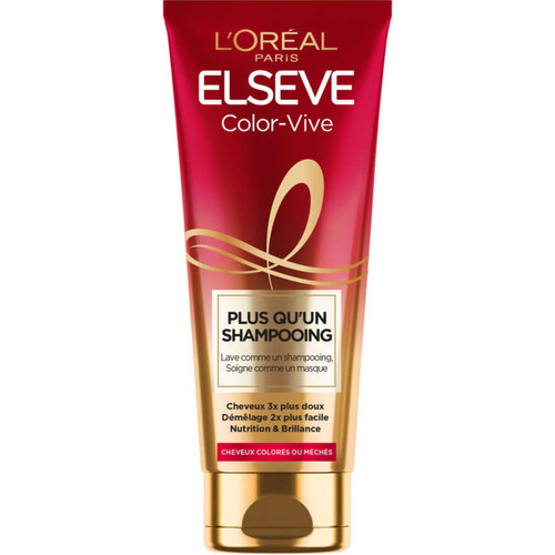 L'Oréal Paris Elseve Color-Vive Plus Qu'un Shampooing 2-en-1 Cheveux Colorés 200ml