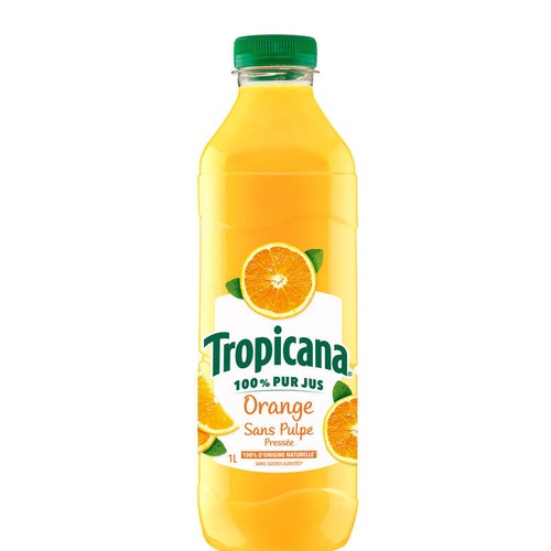 Tropicana Pur Jus d'Orange Sans Pulpe 1L