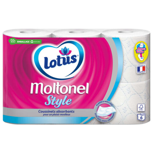 Lotus Papier Toilette Moltonel Style x6 rouleaux