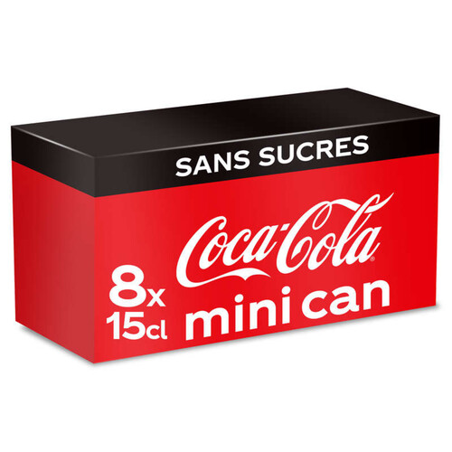 Coca-Cola Sans Sucres Le Pack Canettes de 8x15cl