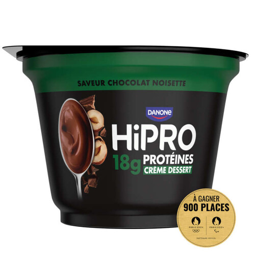 Hipro Protéines Crème Dessert saveur Chocolat Noisette 180g