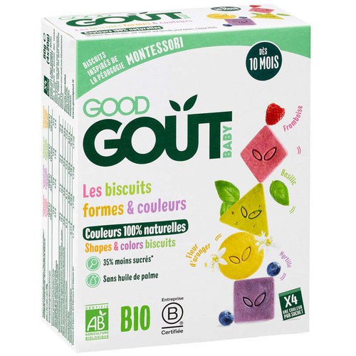 Good Goût Baby Biscuits de Couleurs Bio Dès 10 Mois 80g