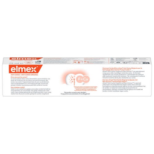 Elmex Dentifrice Anti-Caries 0% Colorants 75ml
