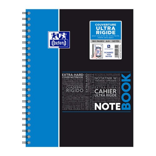 Oxford Cahier Notebook, A4, Grands Carreaux, 160 Pages, Reliure Spirale