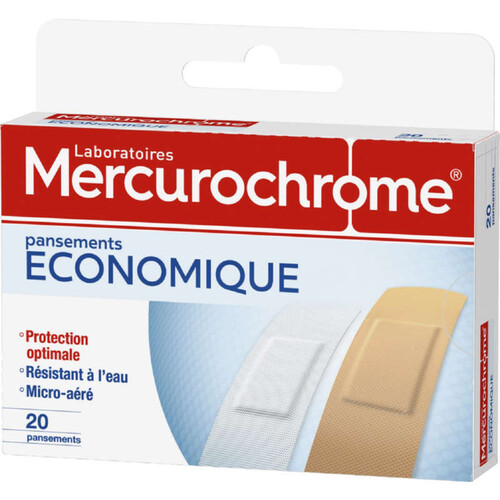 Mercurochrome Pansements Économique Protection Optimale X20