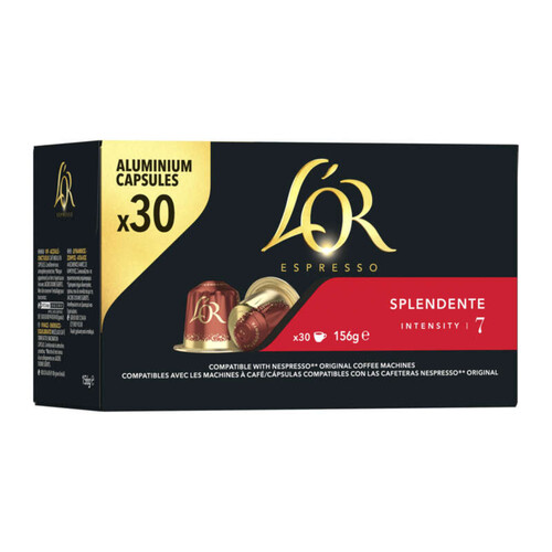 L’or espresso splendente café en capsules intensité 7 en capsules x 30 - 156g