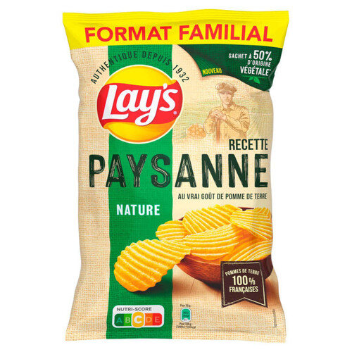 Lay's - Chips paysanne nature - Le sachet format familial de 295g