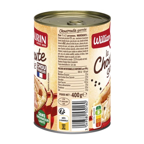 William Saurin Choucroute garnie 400g