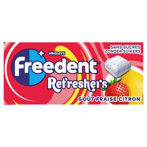 Freedent Refreshers Fraise Citron Sans Sucres 18g