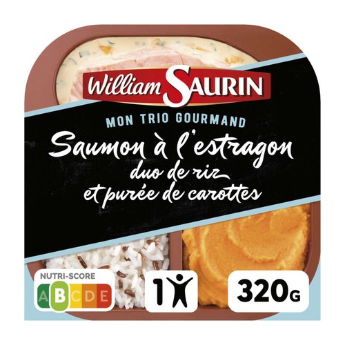 William Saurin Trio Gourmand saumon duo de riz et purée de carottes 320g