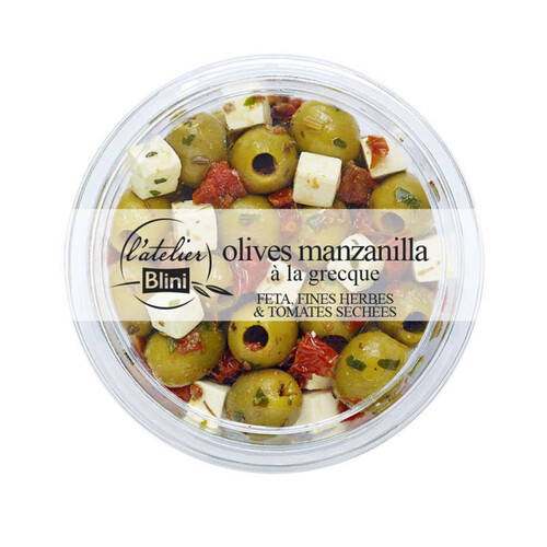 L'atelier Blini Olives manzanilla à la grecque 150g