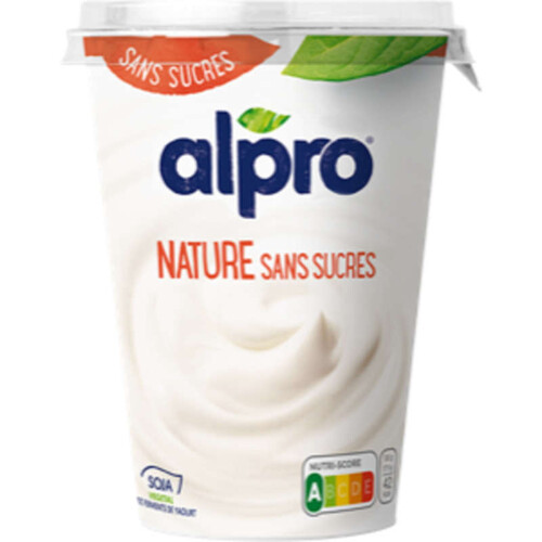 Alpro Dessert végétal soja nature sans sucre 500g