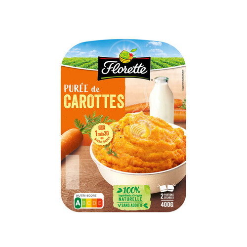 Florette purée de carottes sans additif 2x200g