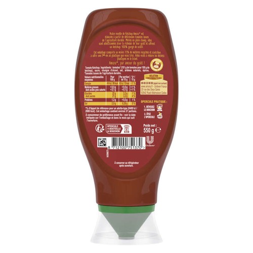 Amora Ketchup Nature Flacon Souple 550g
