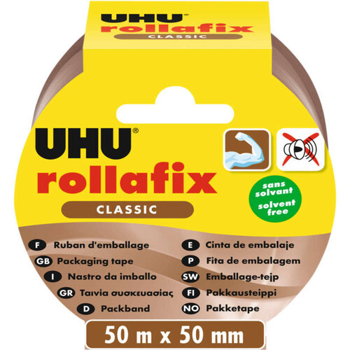 Uhu Rollafix Ruban D'Emballage Brun, 50X50Mm