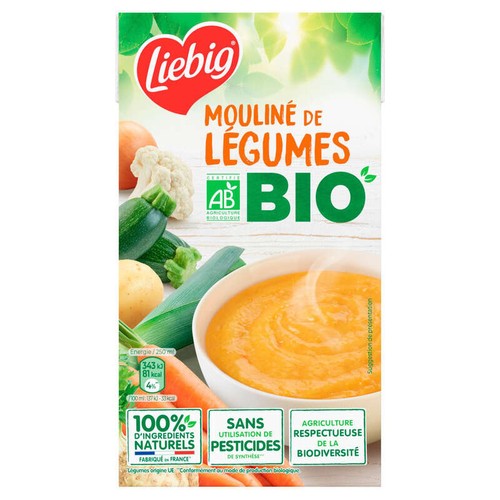 Liebig Soupe Mouliné de légumes Bio 1L
