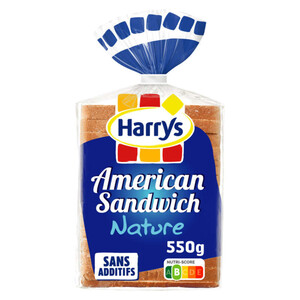 Harrys Pain de Mie American Sandwich Nature 550g.