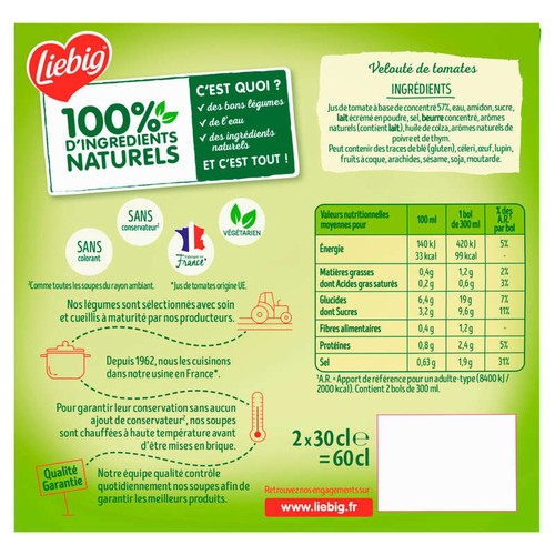 Liebig PurSoup' Velouté de tomates 2x30cl