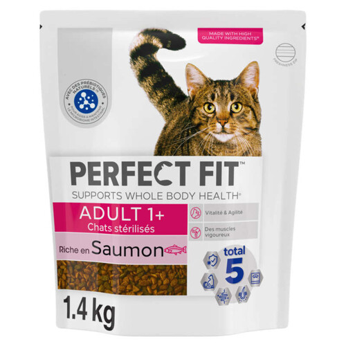 Perfect fit croquettes saumon frais chat adulte 1+ stérilisé 1.4kg