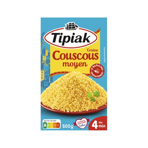 Tipiak Couscous Moyen Prêt En 4Min 500g
