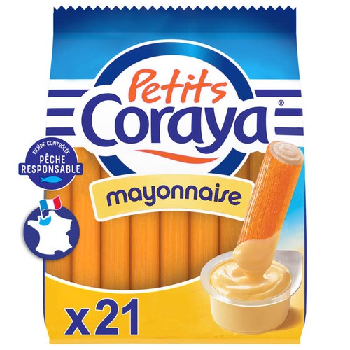 Coraya Bâtonnets de surimi et sauce mayonnaise 210g