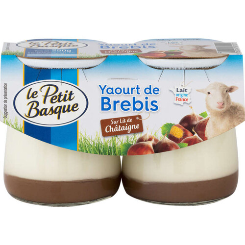 Le Petit Basque Yaourt de Brebis sur lit de châtaignes 2x125g