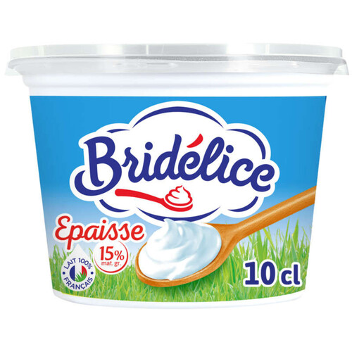 Bridélice Crème Fraîche Epaisse 15% Mat.Gr Pot 10cl