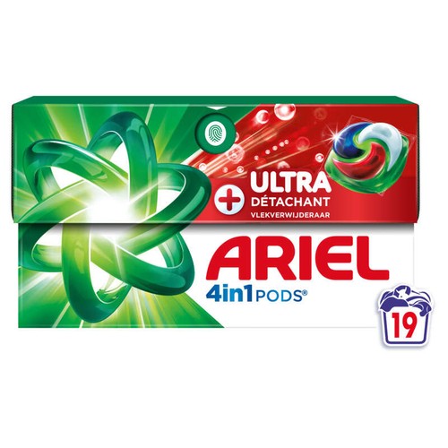 Ariel 4en1 Pods +Ultra Détachant *19 Lavages 442g