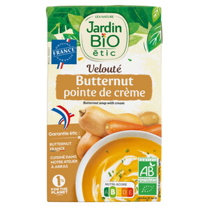 Jardin bio velouté butternut pointe de crème bio 1L / tetrapack