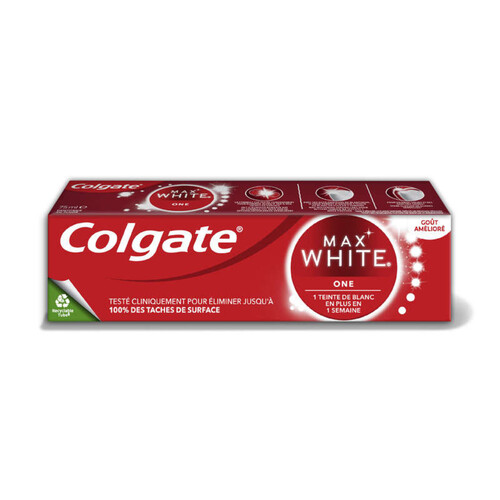 Colgate Max Dentifrice blancheur White One 75ml