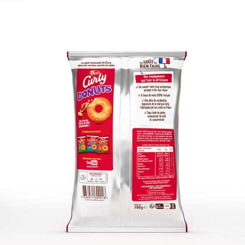 Curly Donuts Cacahuète Caramélisée Sucrée-Salée 100g