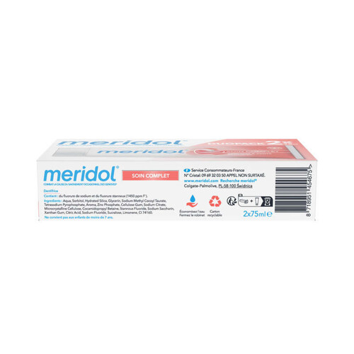 [Para] Meridol Dentifrice Soin Complet Gencives & Dents sensibles 2x75ml
