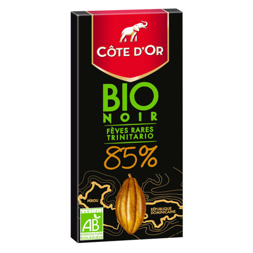Côte d'Or Bio Noir tablette chocolat 85% 90g