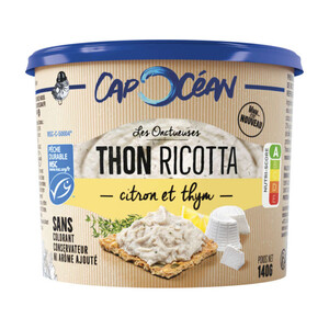 Cap Océan Tartinable Thon Msc Ricotta Citron Et Thym 140G